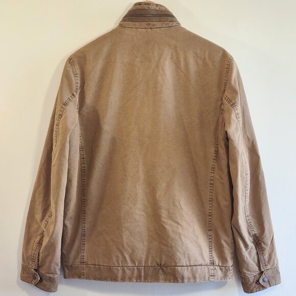 GH Bass Men Utility Field Jacket Canvas Barn Chore Coat Military Inspo Sz Small - Picture 5 of 10